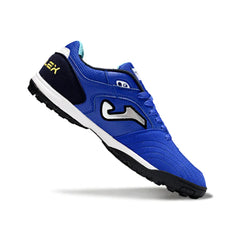 Chuteira Society TF Joma Top Flex Azul e Preta