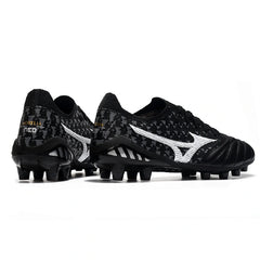 Chuteira Campo FG Mizuno Morelia Neo III Elite Preta Cinza and Branca