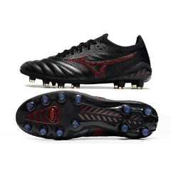 Chuteira Campo FG Mizuno Morelia Neo III Elite Preta e Vermelha