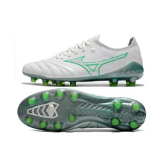 Chuteira Campo FG Mizuno Morelia Neo III Elite Branca e Verde