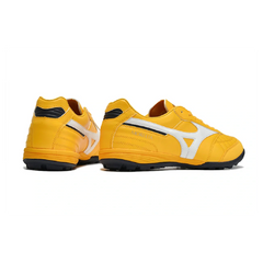 Chuteira Society TF Mizuno Morelia Sala Amarela, Branca e Preta