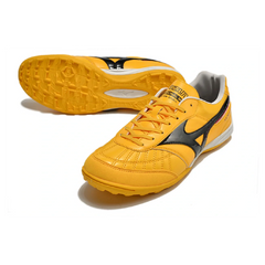 Chuteira Society TF Mizuno Morelia Sala Amarela, Preta e Vermelha