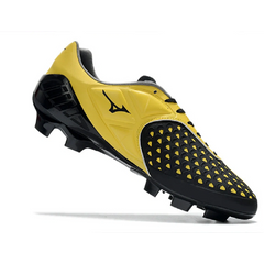 Chuteira Campo FG Mizuno Wave Ignitus 4 Archive Pack Preta e Amarela