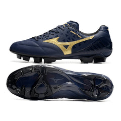 Chuteira Campo FG Mizuno Wave Ignitus 4 Azul and Dourada
