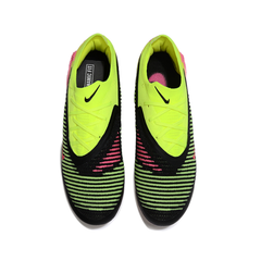Chuteira Campo FG Nike Phantom 6 Elite Amarela, Preta e Rosa Infantil