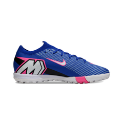 Chuteira Society TF Nike Mercurial Vapor 16 Elite Azul, Rosa e Branca Infantil