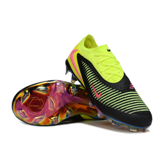 Chuteira Campo FG Nike Phantom 6 Elite Amarela, Preta e Rosa Infantil