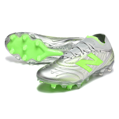 Chuteira Campo FG New Balance Tekela Elite V5 Prateada e Verde