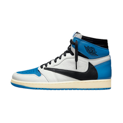 Tênis Casual Nike Air Jordan 1 High Travis Scott Azul Military