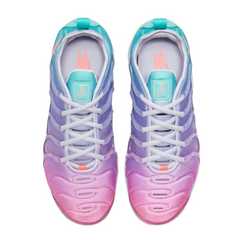 Tênis Casual Nike Air VaporMax Plus Branco, Azul e Roxo-Claro