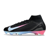 Chuteira Campo Nike Air Zoom Mercurial Superfly 10 Elite FG Preto, Azul e Rosa