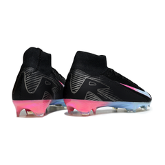 Botas de fútbol Nike Air Zoom Mercurial Superfly 10 Elite FG en negro, azul y rosa