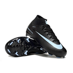 Chuteira Campo FG Nike Air Zoom Mercurial Superfly 10 Elite Preta e Azul-Clara Infantil