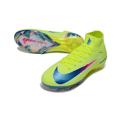 Chuteira Campo FG Nike Air Zoom Mercurial Superfly 10 Elite Amarela e Azul