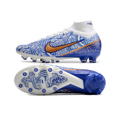 Chuteira Campo Sintético AG Nike Air Zoom Mercurial Superfly 9 Elite Pack CR7 Azul