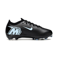 Chuteira Campo FG Nike Air Zoom Mercurial Vapor 16 Elite Preta e Azul-Clara Infantil