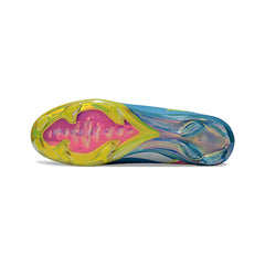 Chuteira Campo FG Nike Air Zoom Mercurial Vapor 16 Elite Azul-Clara e Verde Infantil