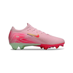 Chuteira Campo FG Nike Air Zoom Mercurial Vapor 16 Elite Rosa-Clara e Verde-Clara Infantil
