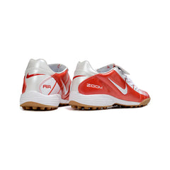 Chuteira Society TF Nike Air Zoom Total 90 III Vermelha e Branca
