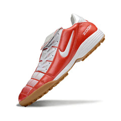 Chuteira Society TF Nike Air Zoom Total 90 III Vermelha e Branca