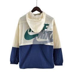 Jaqueta Corta-Vento Nike Bege Azul