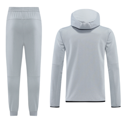 Conjunto de Frio Nike Tech Fleece Cinza e Preto com Casaco e Calça
