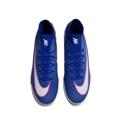Chuteira Society TF Nike Mercurial Superfly 10 Elite Azul, Rosa e Branca Infantil