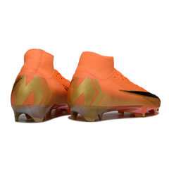 Botas de fútbol Nike Air Zoom Mercurial Superfly 10 Elite FG naranja y dorado