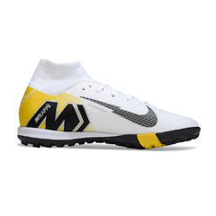 Chuteira Society TF Nike Mercurial Superfly 10 Elite Pack Branco Mbappe Infantil