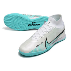 Chuteira Futsal IC Nike Mercurial Superfly 9 Elite Branca e Azul