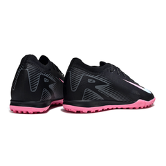 Chuteira Society Nike Zoom Mercurial Vapor 16 Elite TF Preto, Azul e Rosa