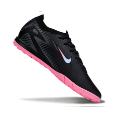 Chuteira Society Nike Zoom Mercurial Vapor 16 Elite TF Preto, Azul e Rosa