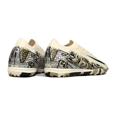 Chuteira Society Nike Zoom Mercurial Vapor 16 Elite TF Bege e Preto
