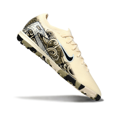 Chuteira Society Nike Zoom Mercurial Vapor 16 Elite TF Bege e Preto