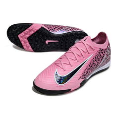 Chuteira Society TF Nike Zoom Mercurial Vapor 16 Elite Preta e Rosa