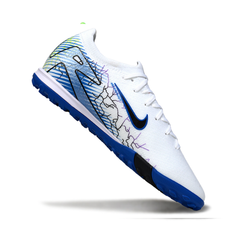 Chuteira Society Nike Zoom Mercurial Vapor 16 Elite TF Branco e Azul