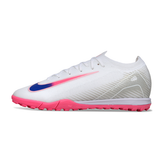 Chuteira Society Nike Zoom Mercurial Vapor 16 Elite TF Branco, Rosa e Azul