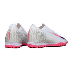 Chuteira Society Nike Zoom Mercurial Vapor 16 Elite TF Branco, Rosa e Azul