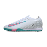 Chuteira Society Nike Zoom Mercurial Vapor 16 Elite TF Branco, Azul e Rosa
