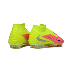 Chuteira Campo FG Nike Phantom 6 DF Elite Amarela e Rosa
