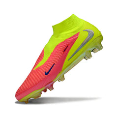Chuteira Campo FG Nike Phantom 6 DF Elite Amarela e Rosa