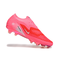 Chuteira Campo FG Nike Phantom 6 Elite Rosa e Vermelha Infantil