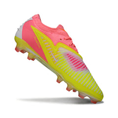Chuteira Campo FG Nike Phantom 6 Elite Rosa, Amarela e Branca