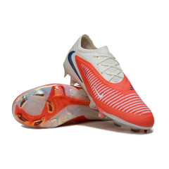 Chuteira Campo FG Nike Phantom 6 Elite Branca e Laranja Infantil