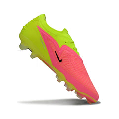 Chuteira Campo FG Nike Phantom 6 Elite Amarela, Prateada e Rosa