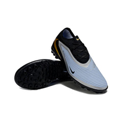 Chuteira Society TF Nike Phantom 6 Pro Preta e Azul-Clara Infantil
