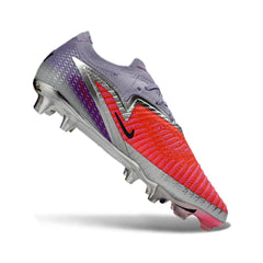 Chuteira Campo FG Nike Phantom 6 Elite Rosa, Prateada e Roxa