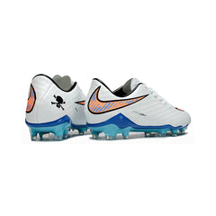 Chuteira Campo FG Nike Phantom Hypervenom Elite Branca, Azul e Laranja