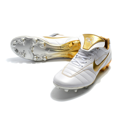Tiempo 7 R10 Elite White and Golden Firm-Ground FG Football Boot