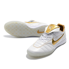 Tiempo 7 R10 Elite White and Golden Indoor IC Football Boot